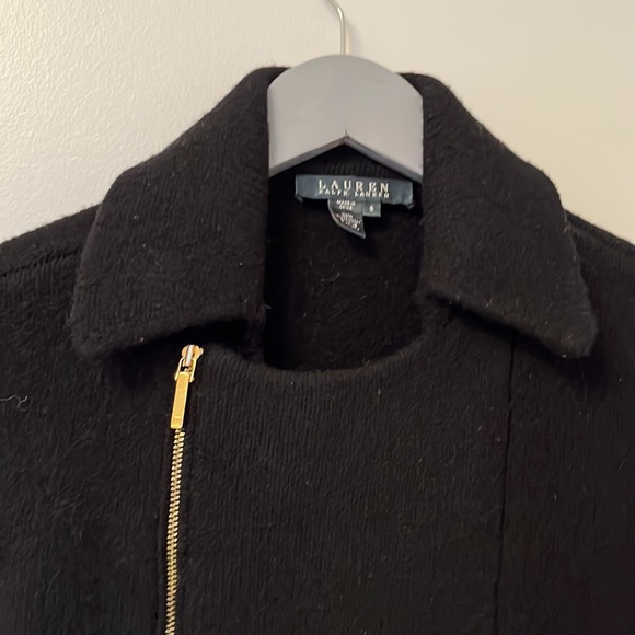 Lauren Ralph Lauren Zipped Lambswool Bomber Jacket, Size S - Picture 3 of 5